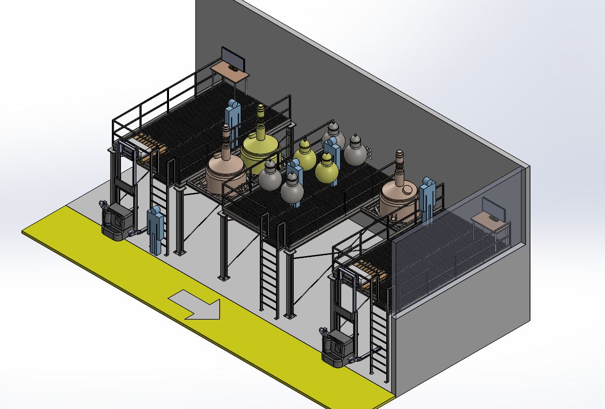 Context render of the overall installation.